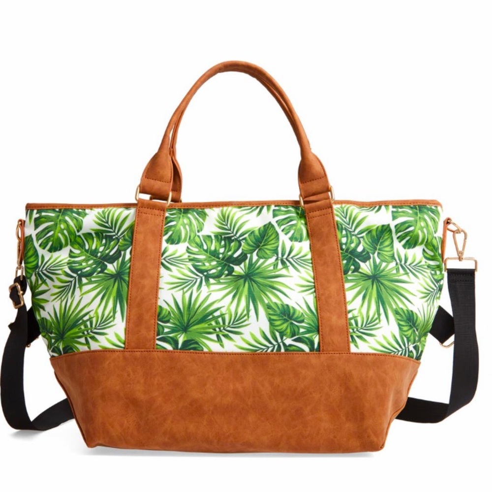 Weekender Palm Print Bag